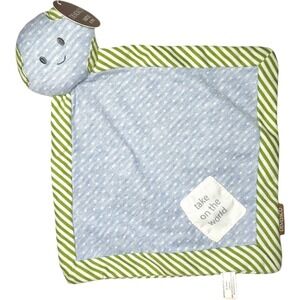 Demdaco Baby Take On The World Security Blanket Lovey Rattle Earth Moon & Back